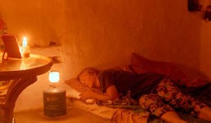 Our bedroom for the next few months - the main room of the old cottage. Basic, but snug...