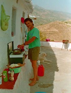 Our "deluxe" camping stove. This was the first time I used it . I had no idea that I would still be using it almost a year later...