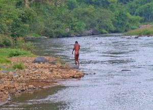 2003 India River & bather.