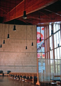Carmel College Synagogue - stained glass windows
